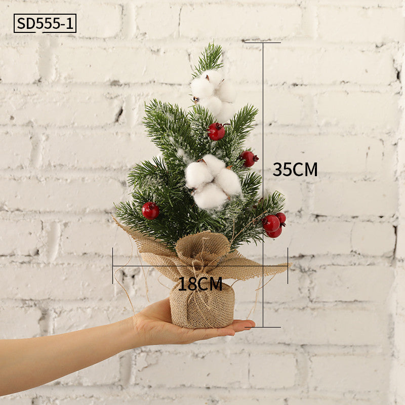 Christmas Tree Small Ornaments Potted Plants