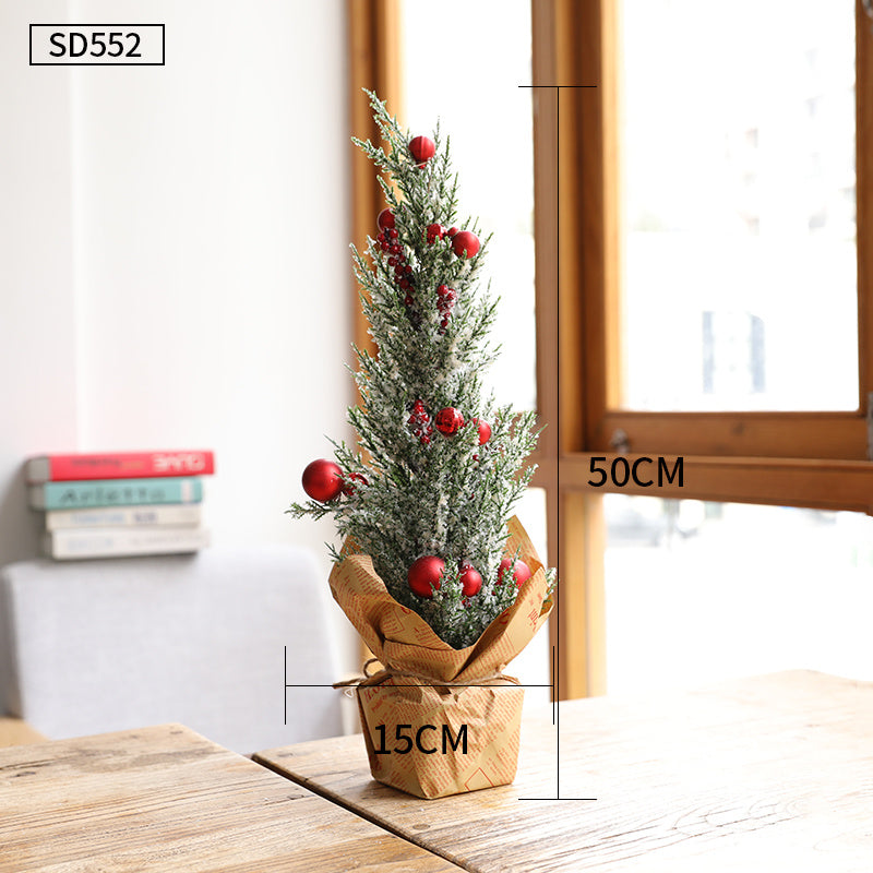 Christmas Tree Small Ornaments Potted Plants