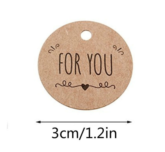 Kraft paper round label