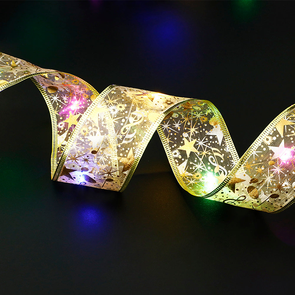 Fairy Lights String Christmas Bow Tie