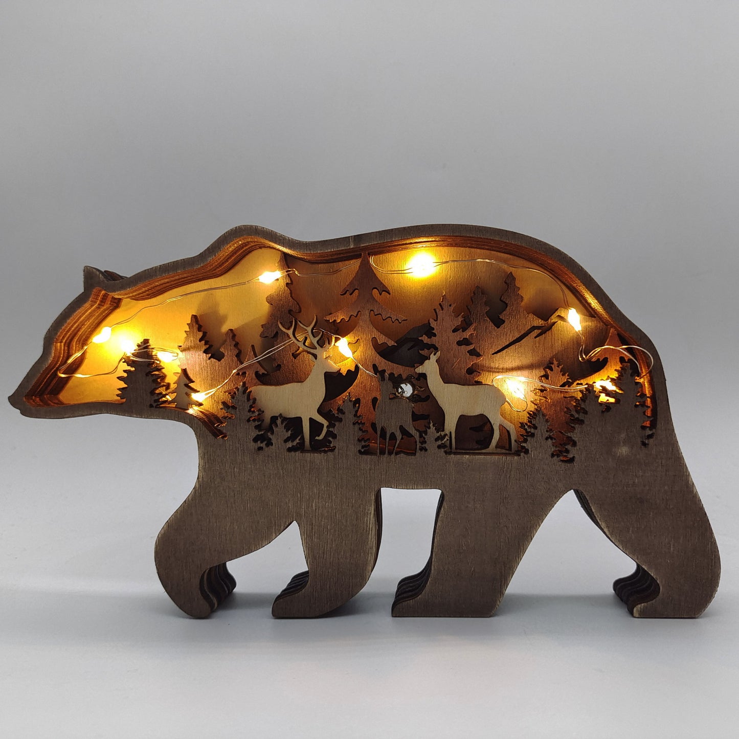 Christmas Decoration Wooden Animal Carving