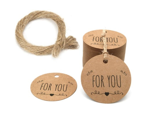 Kraft paper round label