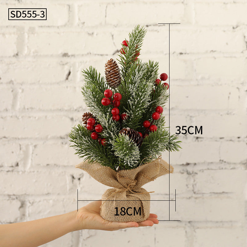 Christmas Tree Small Ornaments Potted Plants