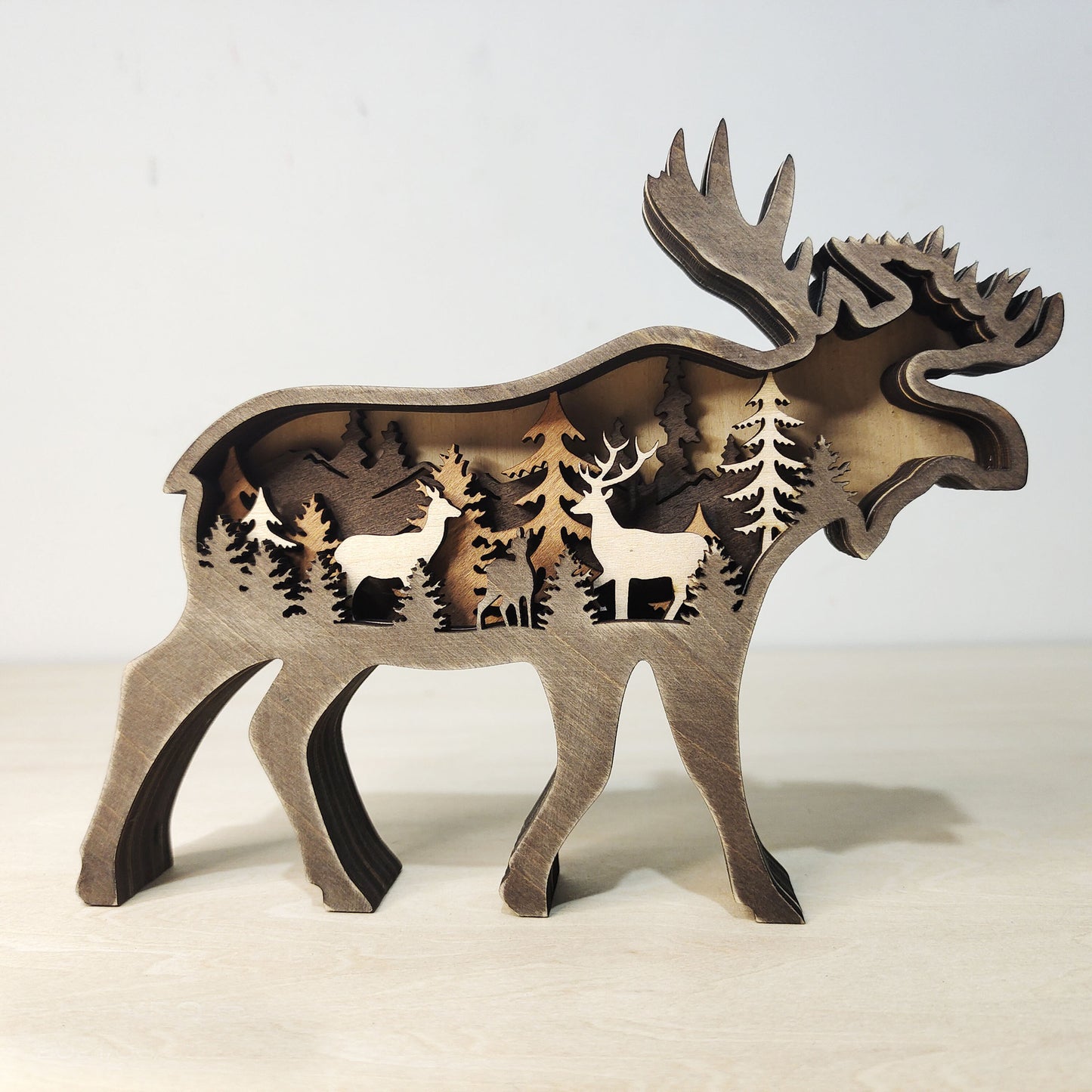 Christmas Decoration Wooden Animal Carving