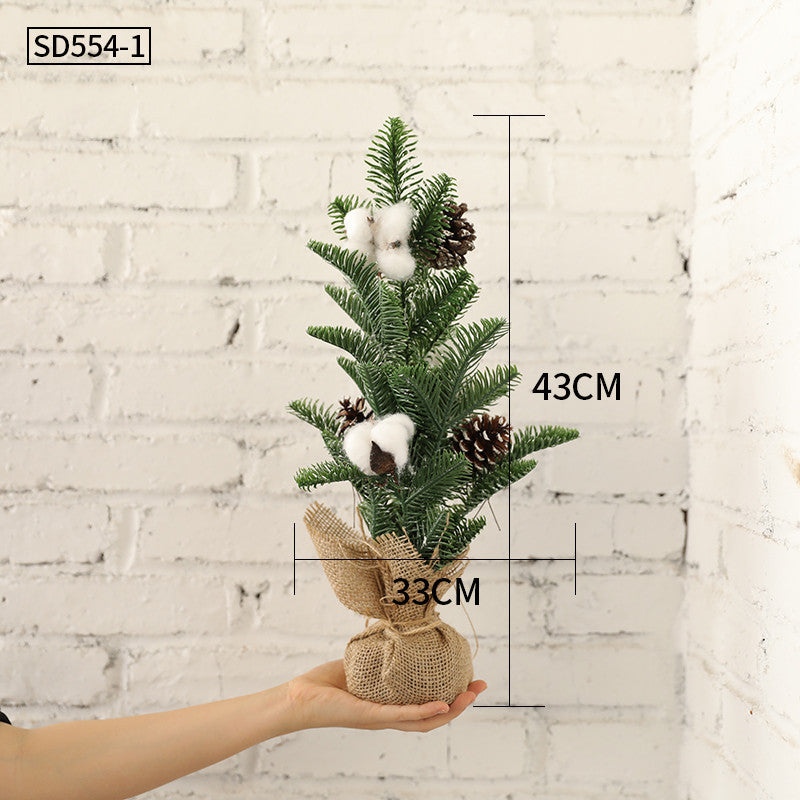 Christmas Tree Small Ornaments Potted Plants