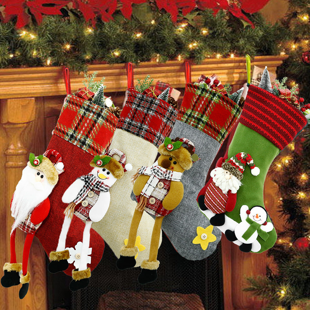 Decorations Christmas Sock Candy Bag