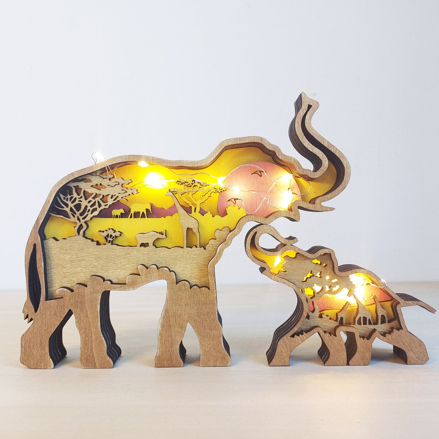 Christmas Decoration Wooden Animal Carving