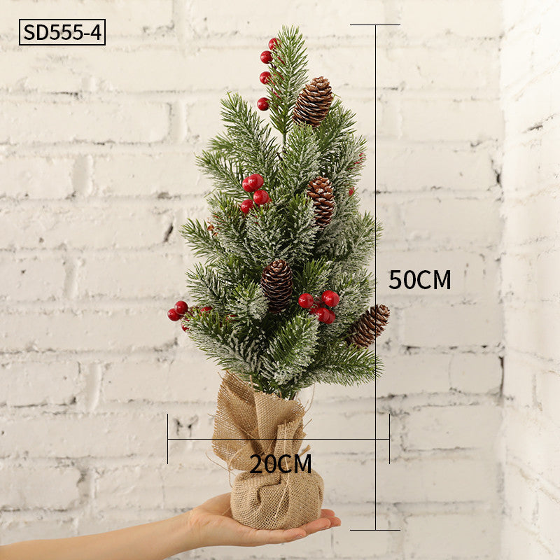 Christmas Tree Small Ornaments Potted Plants