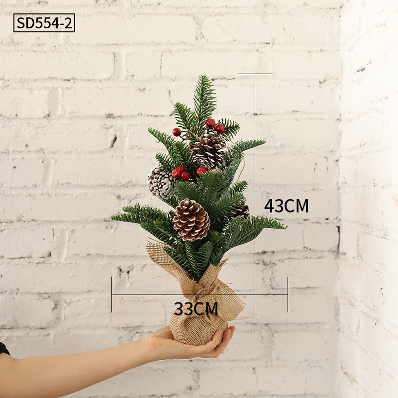 Christmas Tree Small Ornaments Potted Plants