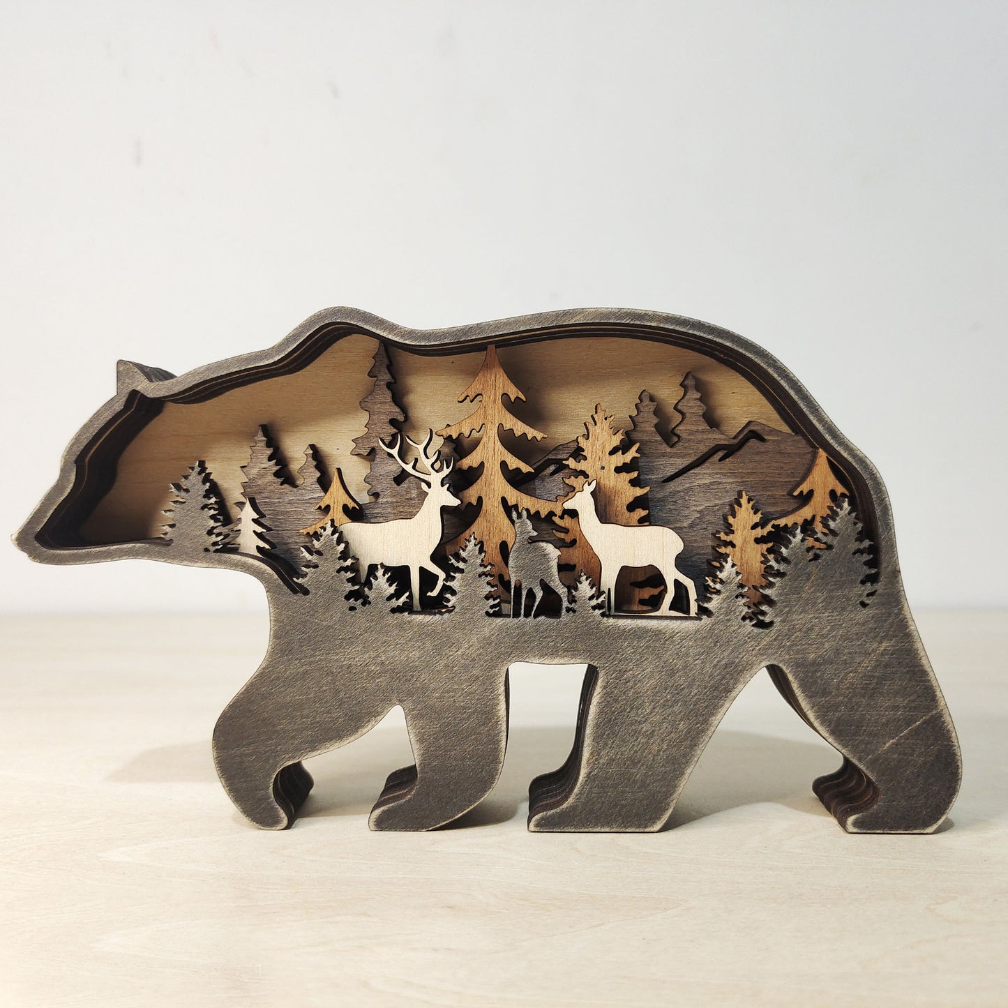 Christmas Decoration Wooden Animal Carving