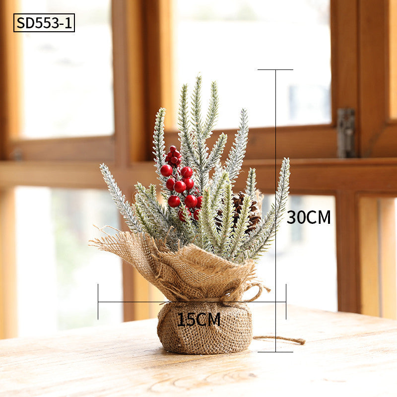 Christmas Tree Small Ornaments Potted Plants